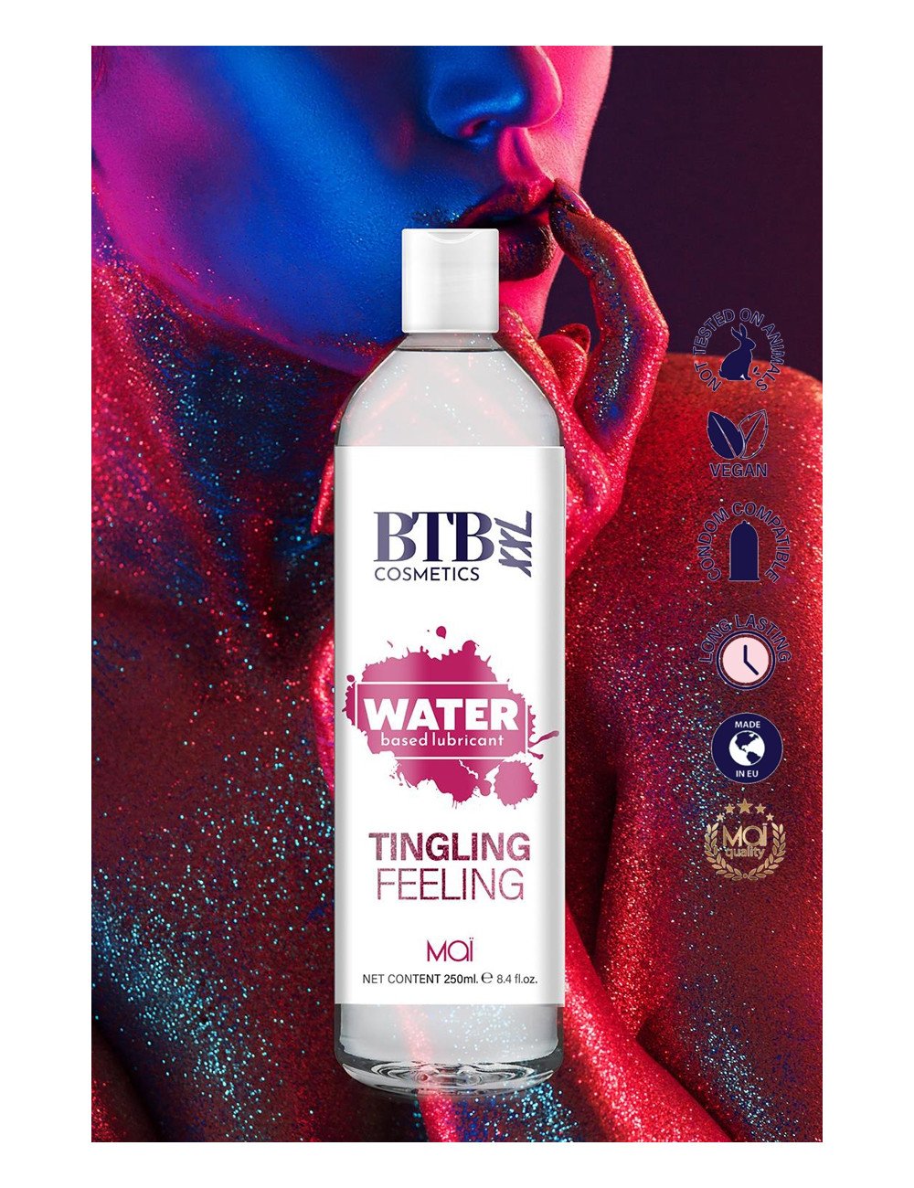 Lubrifiant stimulant base eau 250 ml - BTB