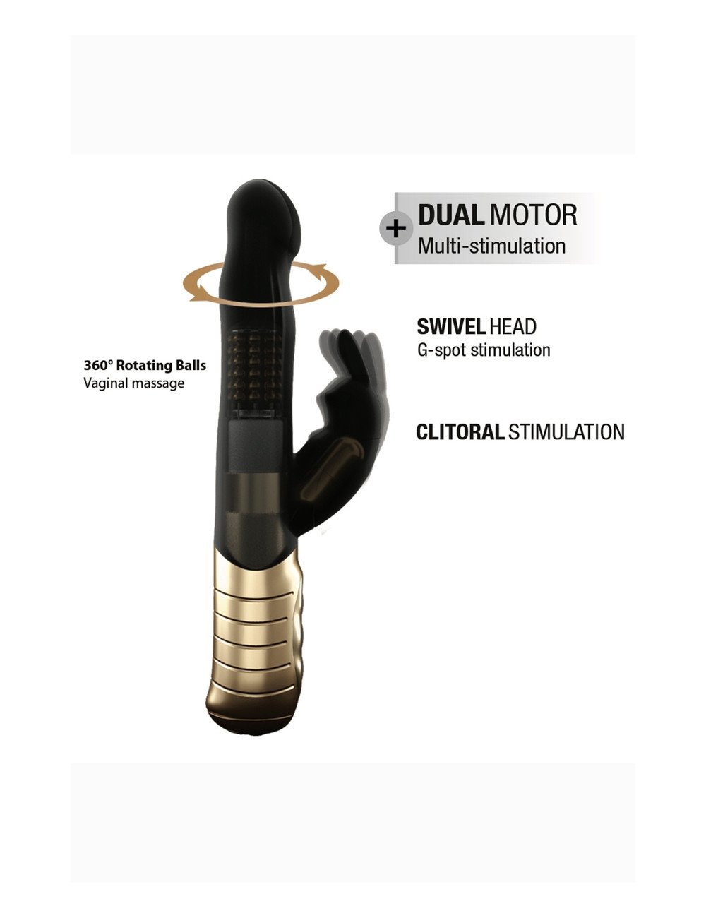 Vibro rechargeable Baby Rabbit noir 2.0 - Dorcel