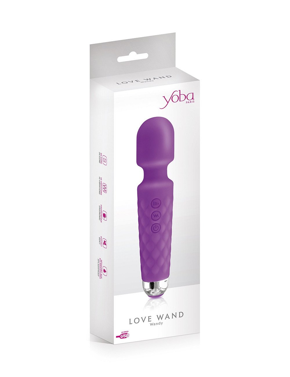 Vibro Love Wand rechargeable violet - Yoba