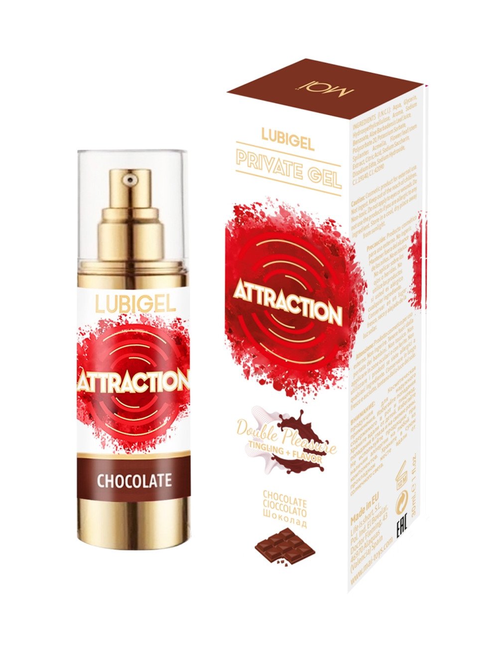 Lubrifiant stimulant chocolat - Attraction