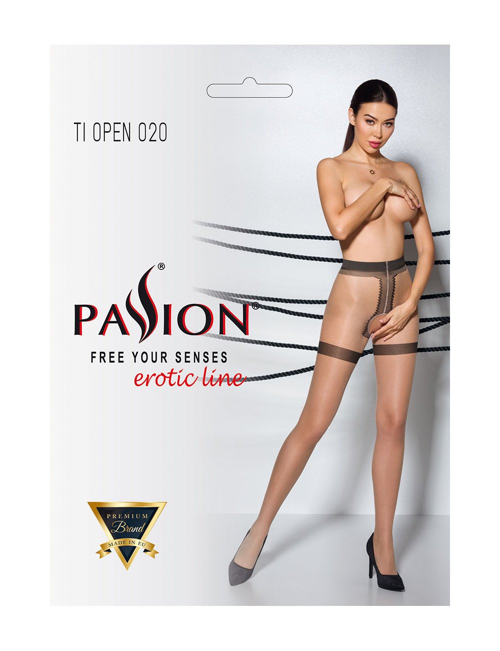 Collants ouverts TI020 20 deniers - beige