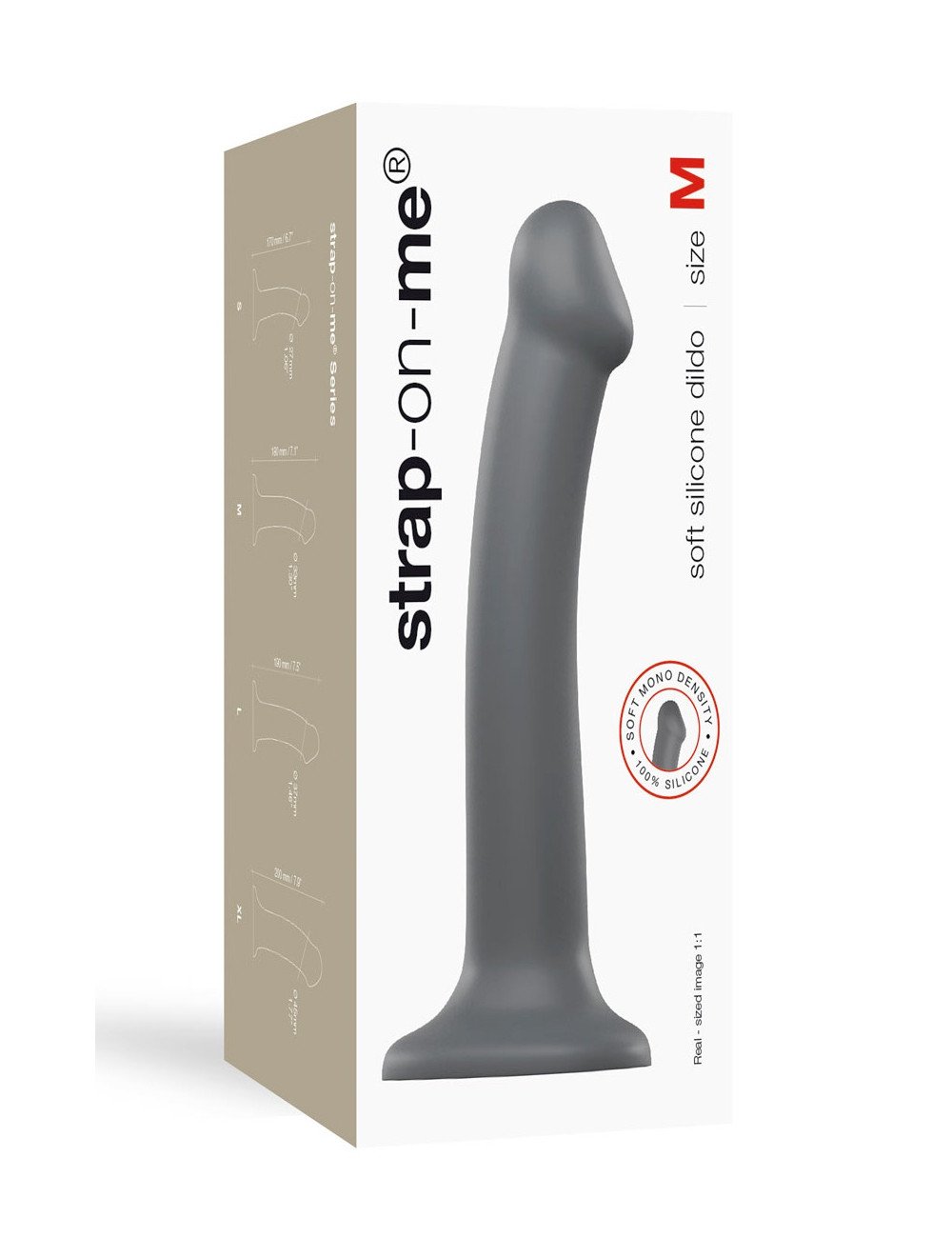 Dildo mono densité gris S - Strap On Me