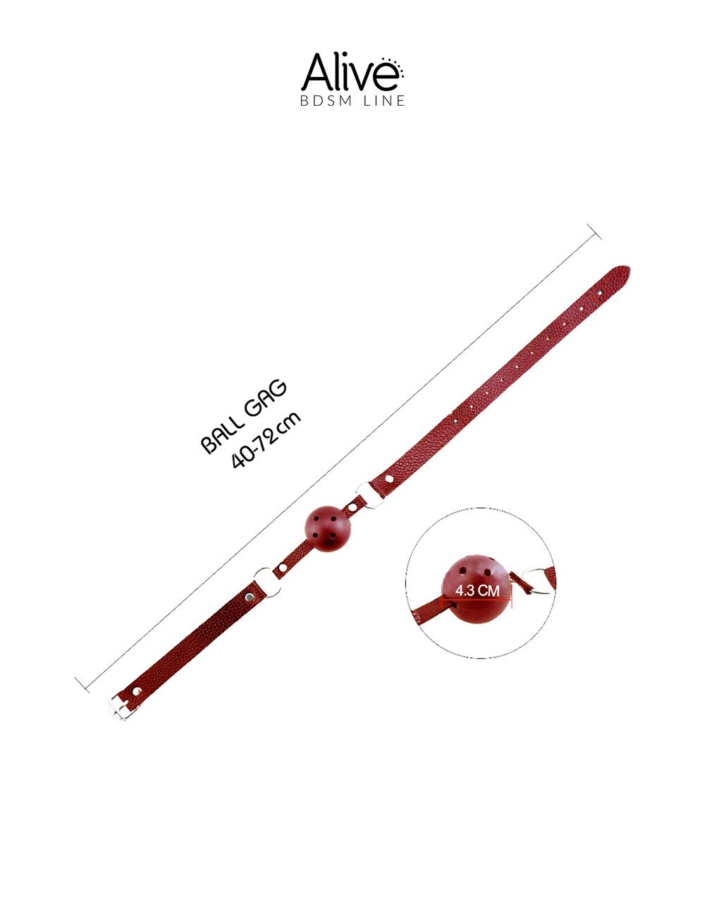 Baillon Discretion rouge - Alive