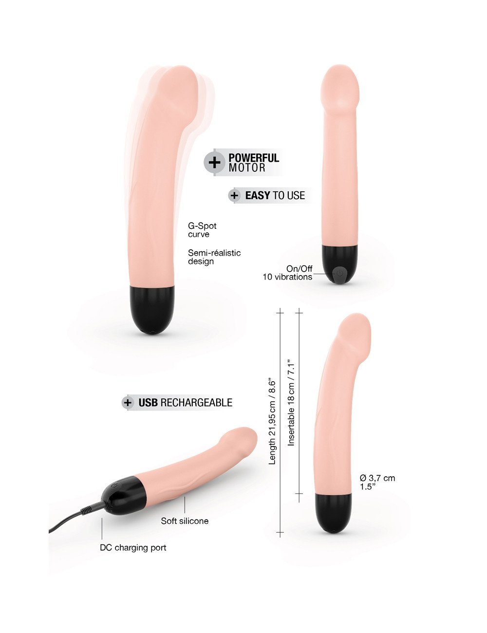Vibro rechargeable Real Vibration M 2.0 - Dorcel