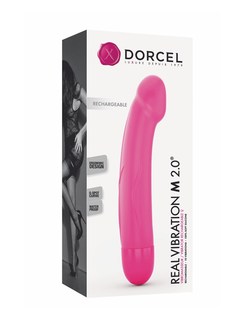 Vibro rechargeable Real Vibration rose M 2.0 - Dorcel