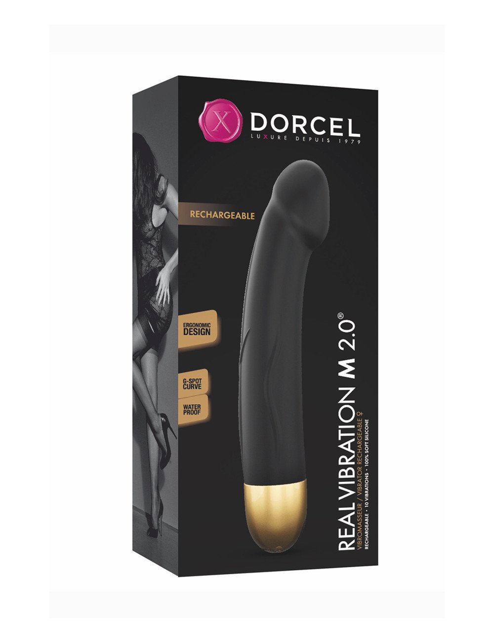 Vibro rechargeable Real Vibration gold M 2.0 - Dorcel