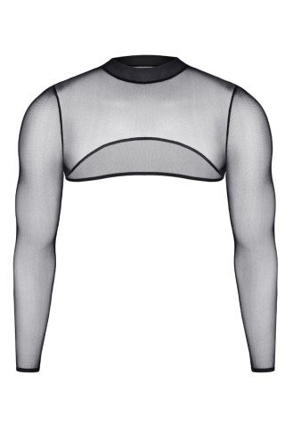 Crop top tulle noir transparent - Regnes