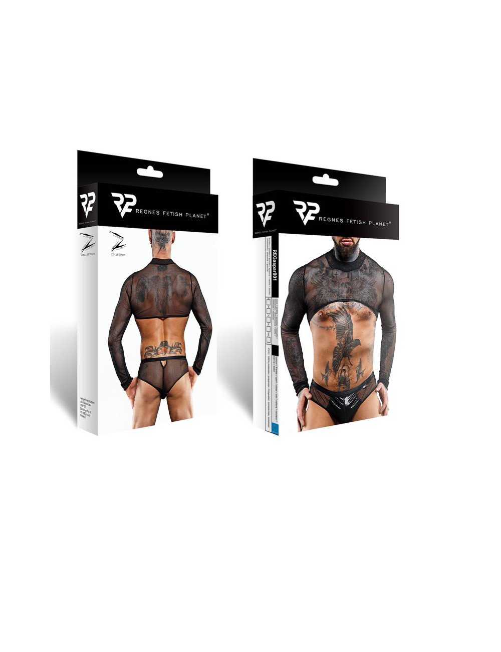 Crop top tulle noir transparent - Regnes