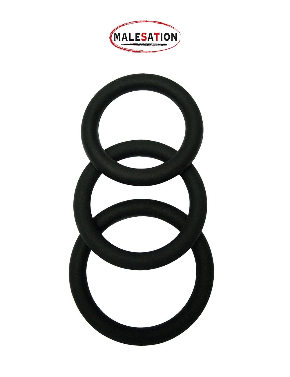 Set 3 CockRings silicone - Malesation