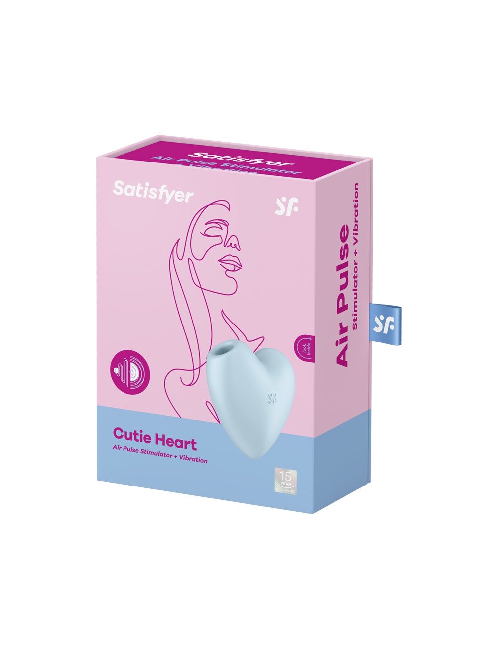 Double stimulateur Cutie Heart bleu - Satisfyer