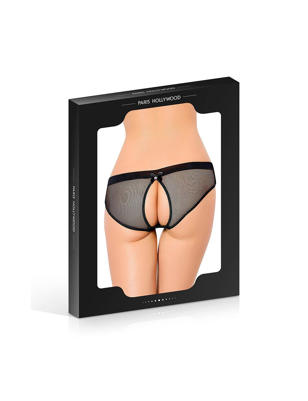 Culotte ouverte en résille noire