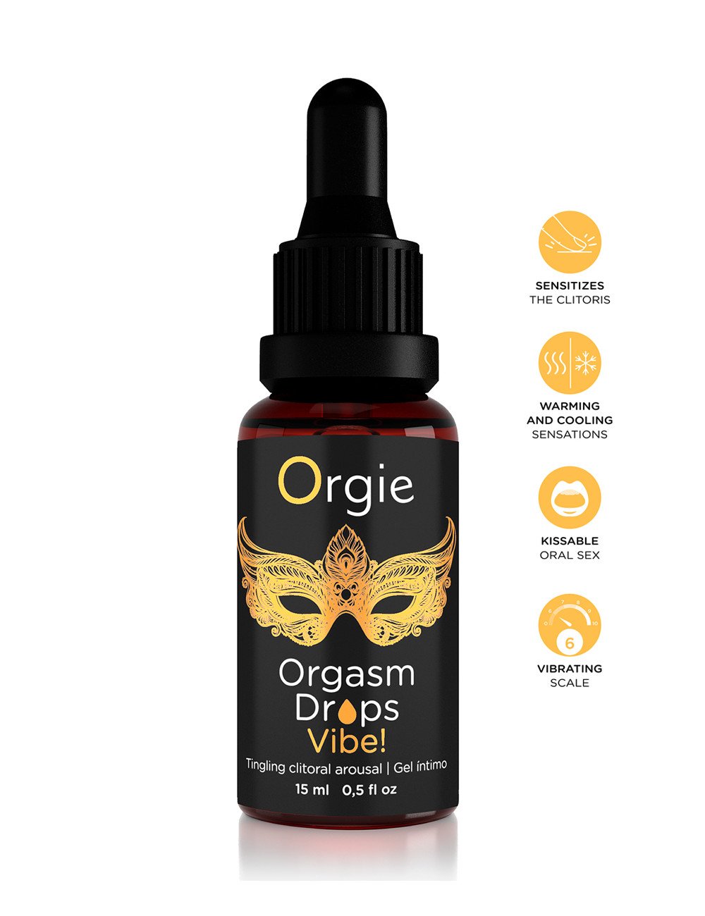 Gel d'excitation du Clitoris Orgasm Drops Vibe 15ml