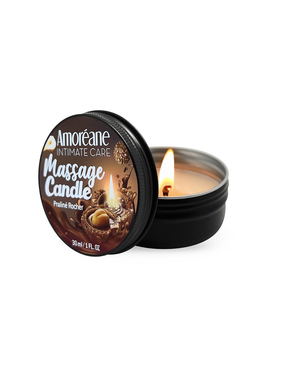 Bougie de massage Rocher Praliné - Amoreane Bougie de massage Rocher Praliné - Amoreane