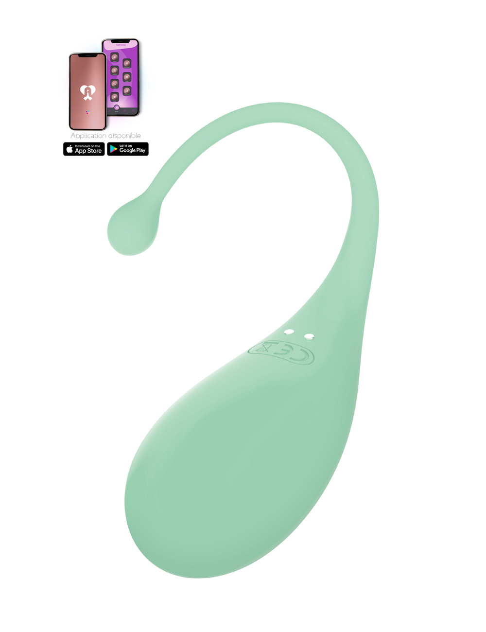 Oeuf vibrant connecté Palpitation vert - Adrien Lastic Oeuf vibrant connecté Palpitation vert - Adrien Lastic