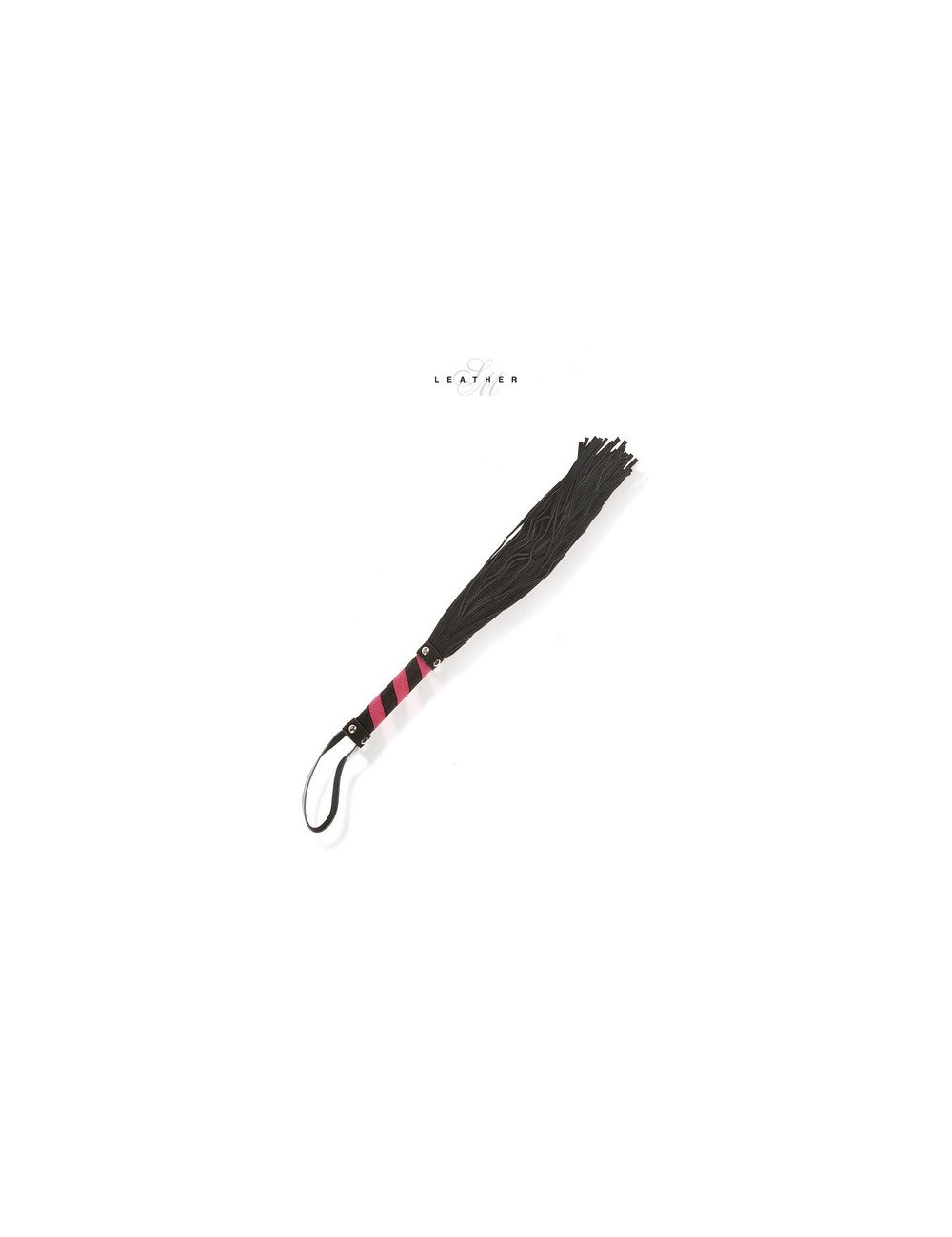 Martinet en cuir noir et rose Martinet en cuir noir et rose