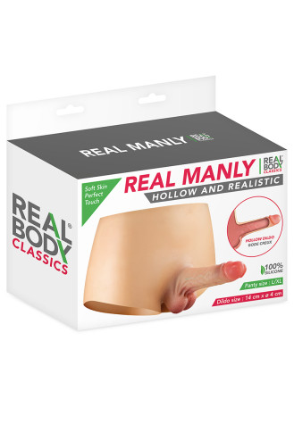 Culotte avec gode réaliste creux 