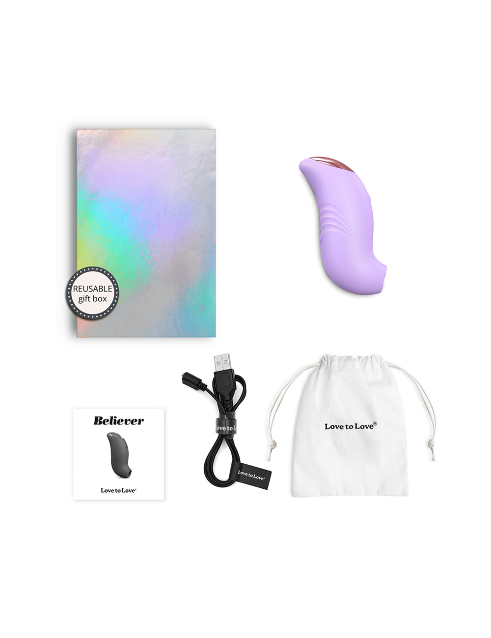 Stimulateur clitoridien Believer mauve - Love to Love