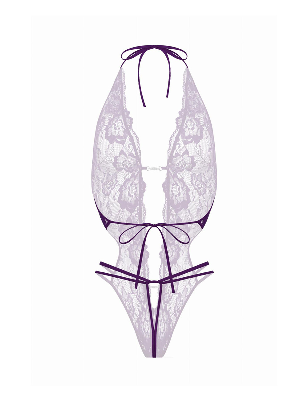 Body string ouvert Renee violet - Christine