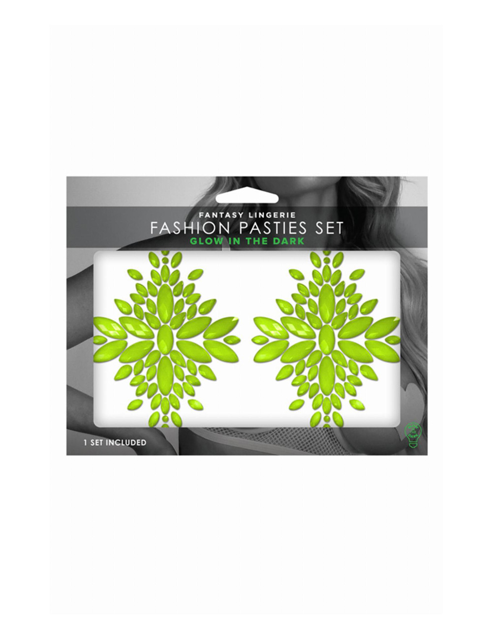 Cache-tétons fashion vert phosphorescent - Glow