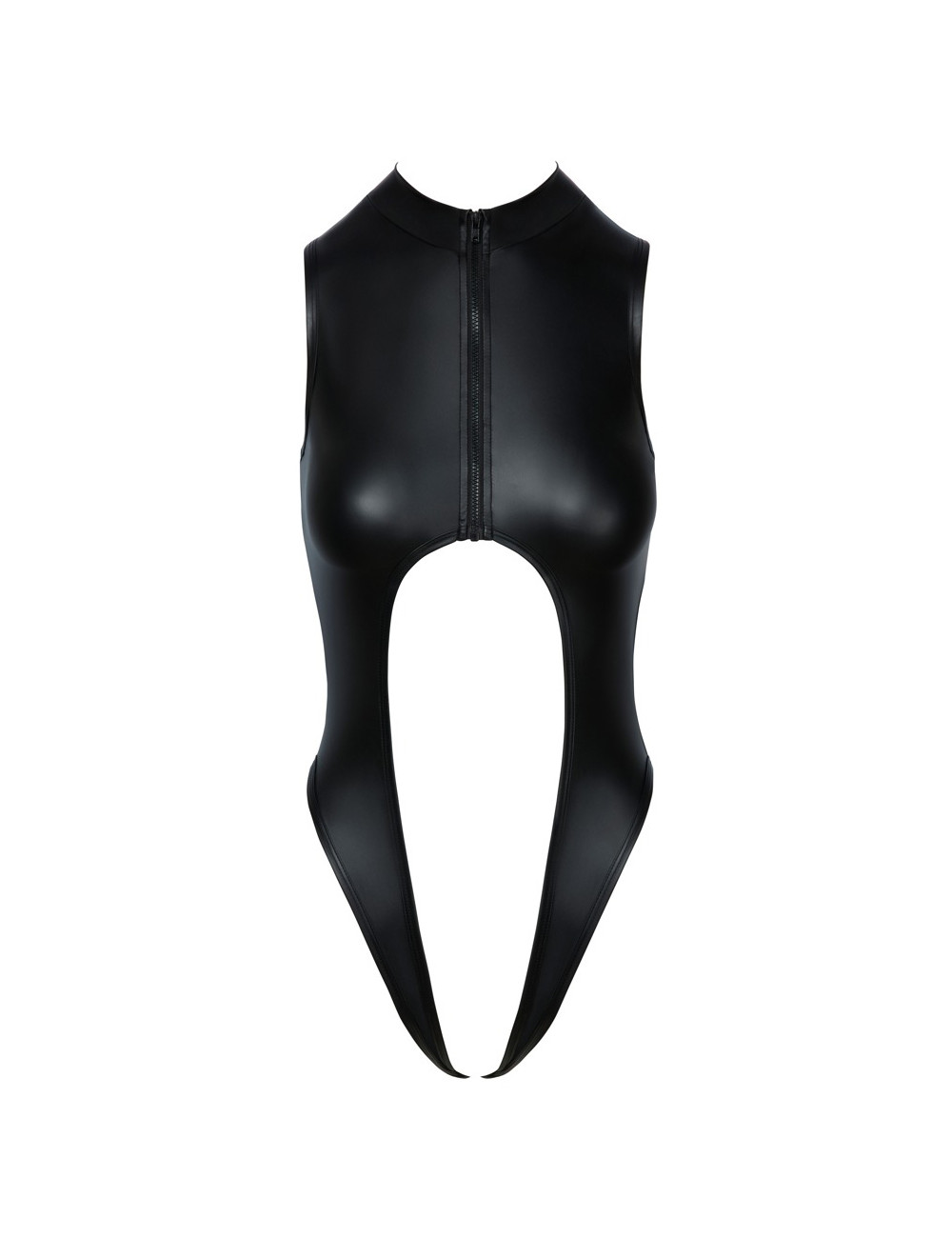 Body noir ouvert à l'entrejambe - Cotelli Lingerie