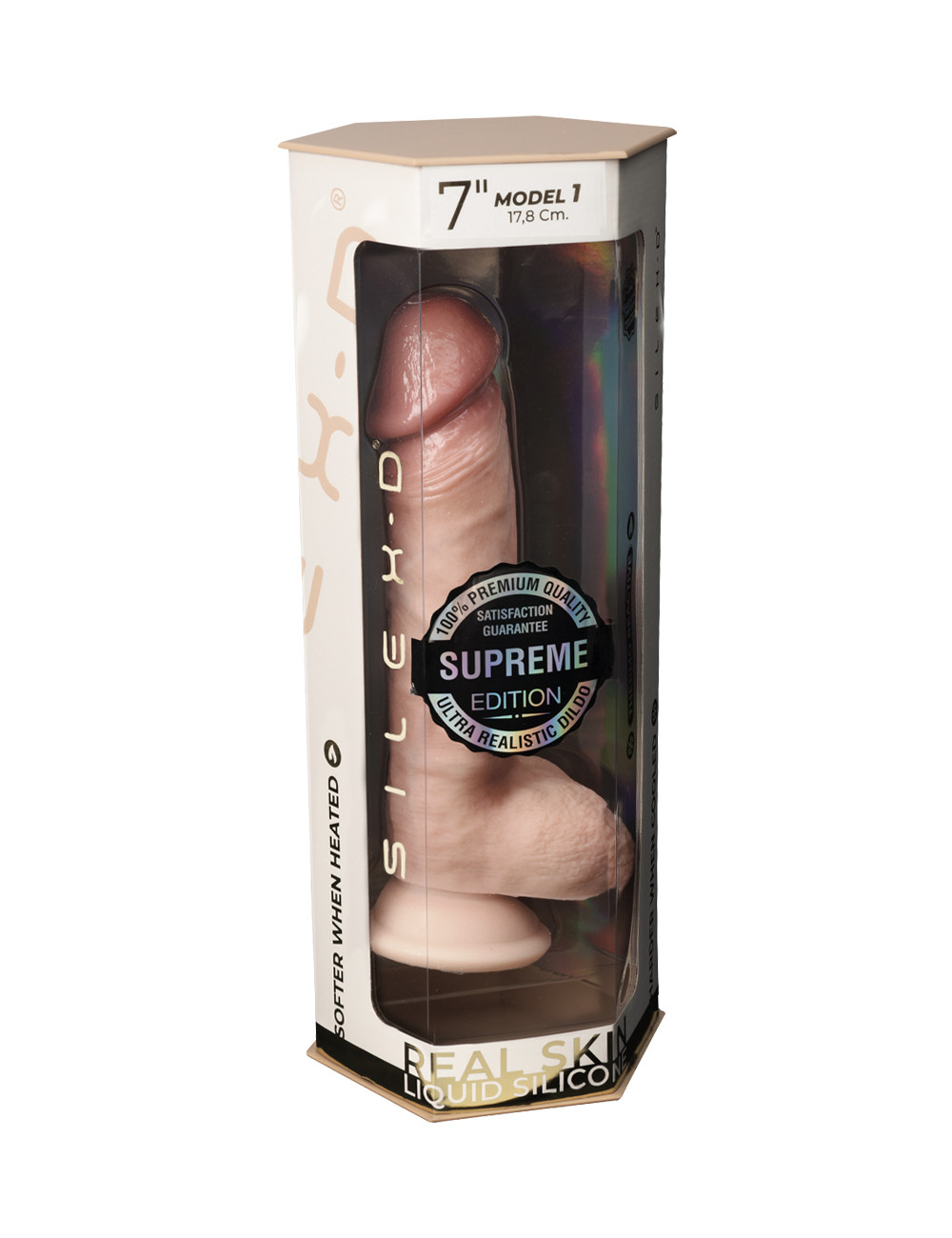 Gode Real Skin Suprème Model 1 flesh 17,8 cm - SilexD