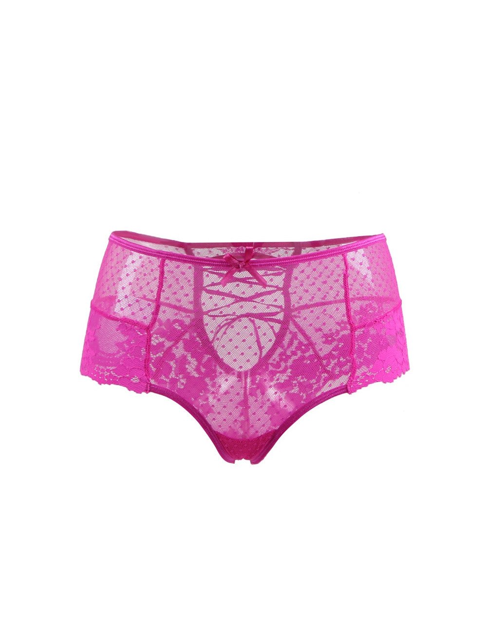 Tanga sexy rose à laçage