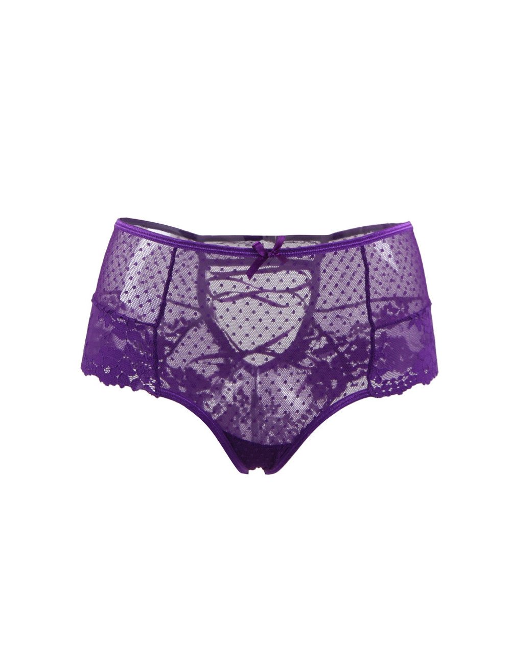 Tanga sexy pourpre à laçage