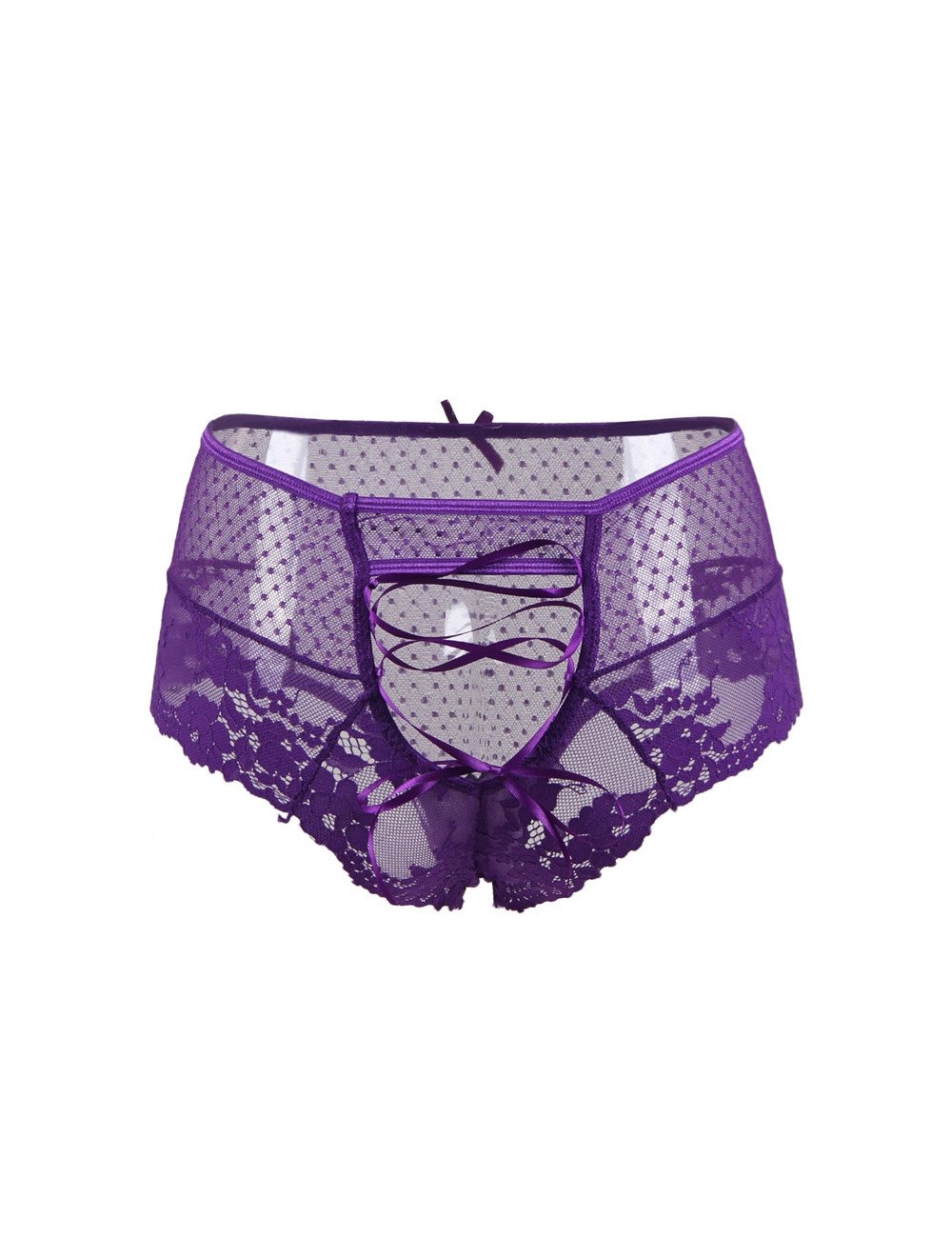 Tanga sexy pourpre à laçage