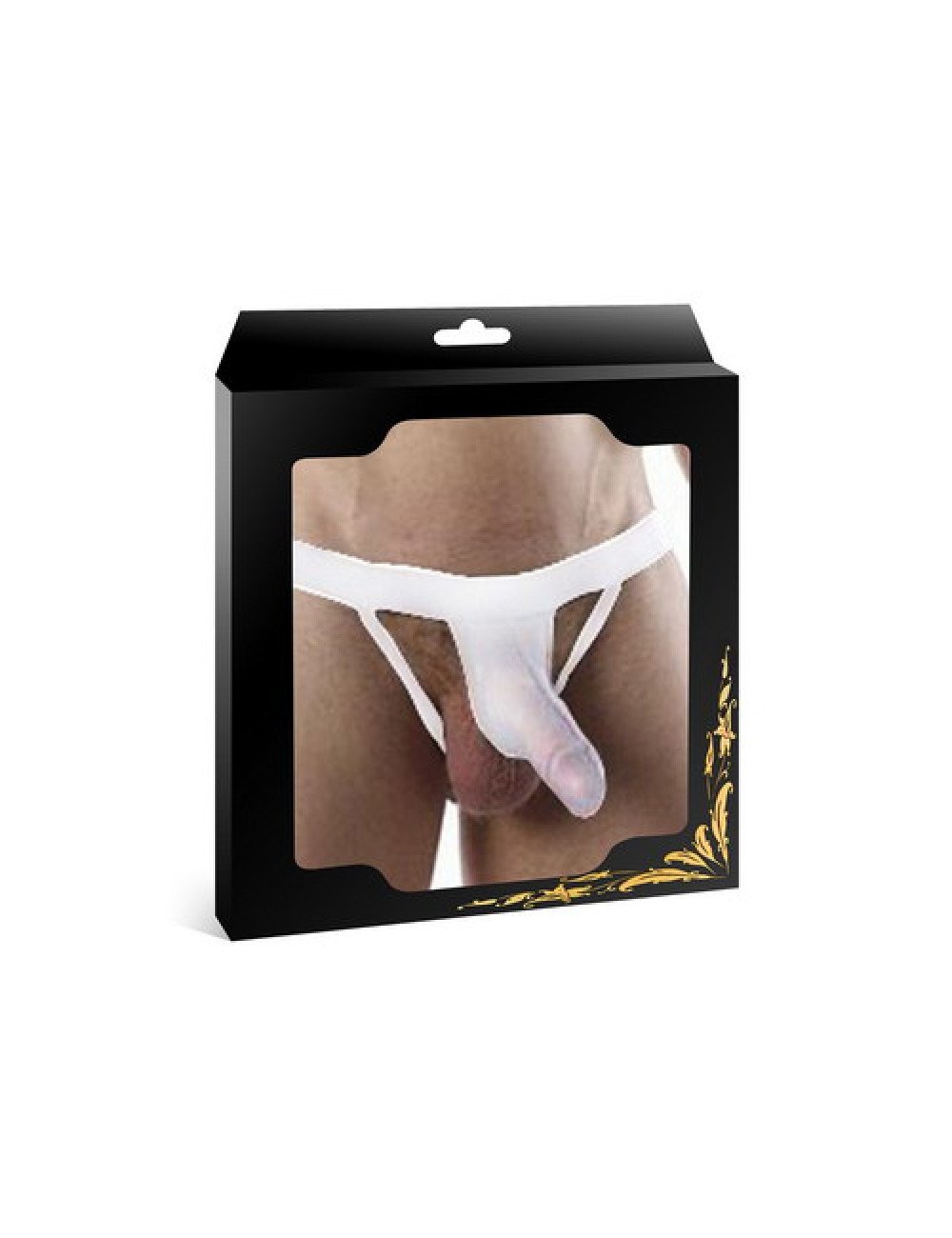 String blanc avec poche pour pénis