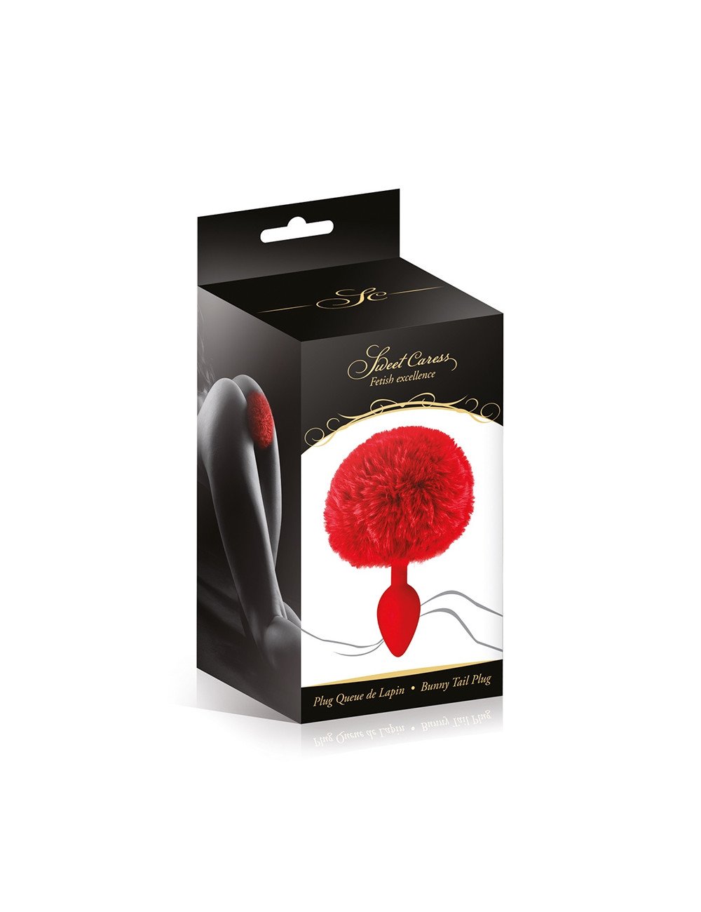 Plug queue de lapin - rouge