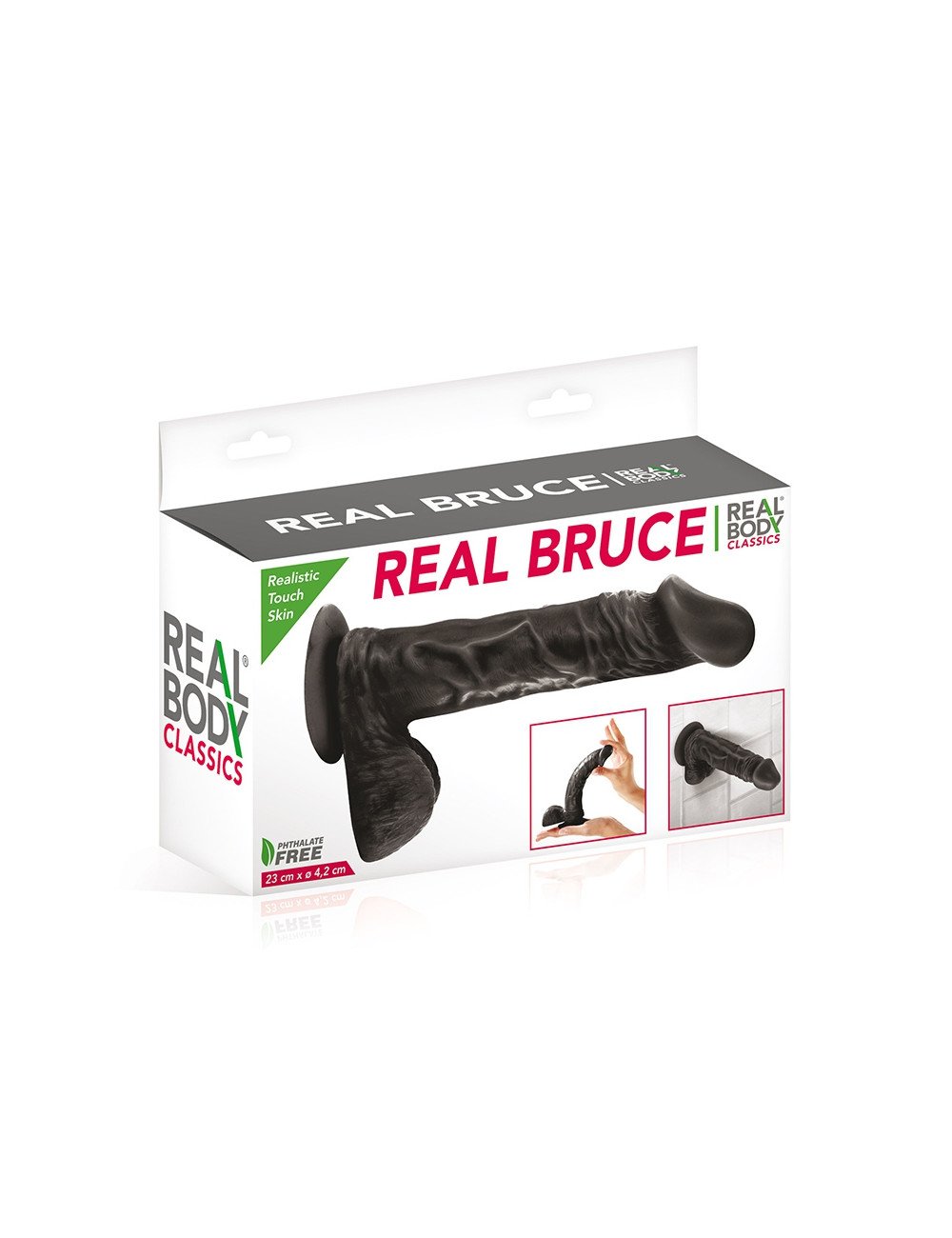 Gode réaliste 23 cm - Real Bruce Noir