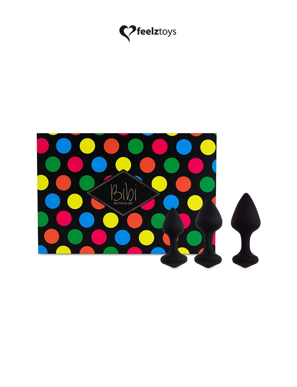 Coffret 3 plugs anal Bibi - noir