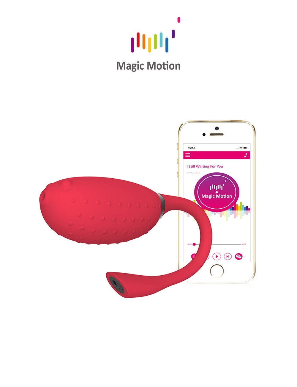 Oeuf vibrant connecté Magic Fugu rouge - Magic Motion