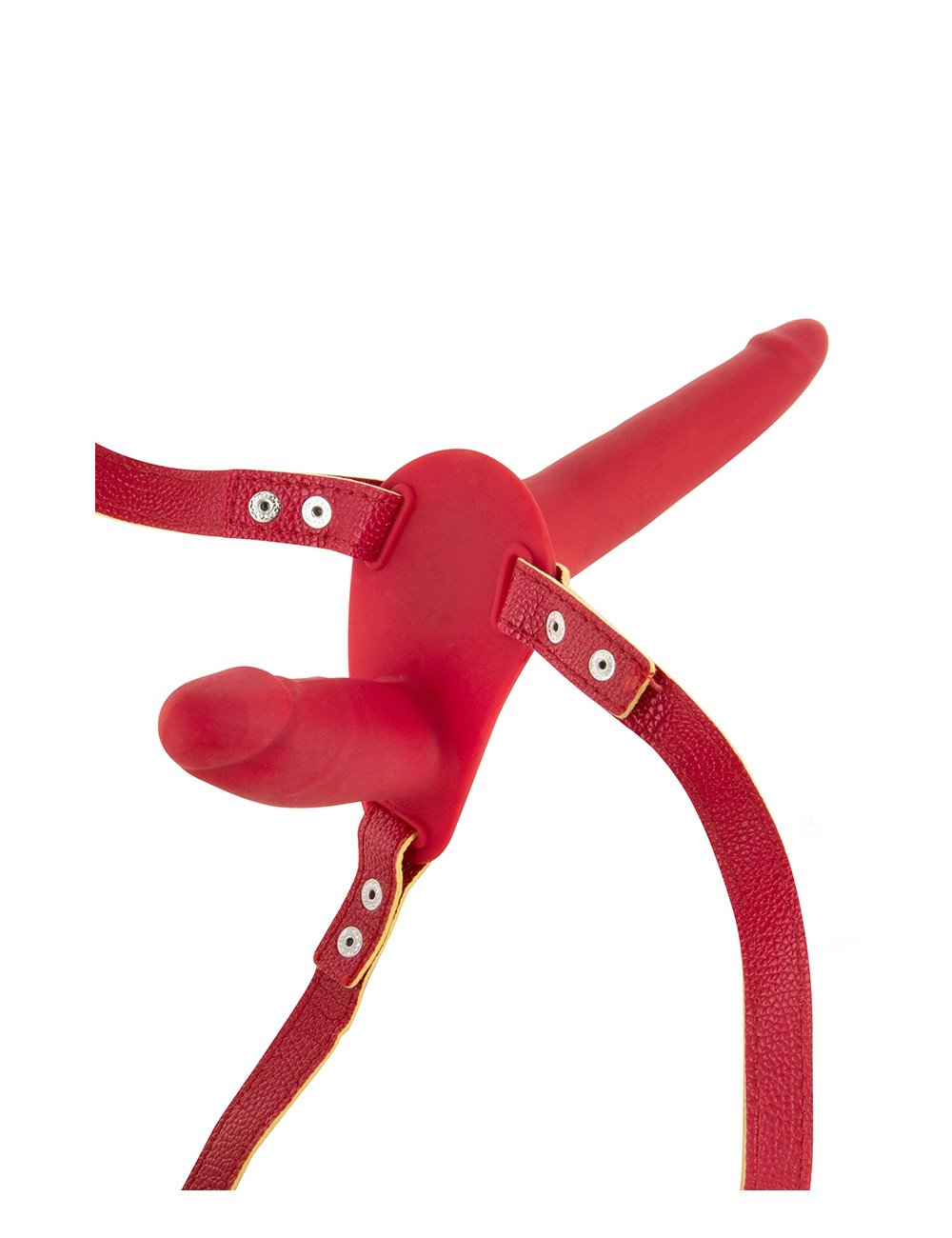 Double gode ceinture rouge - Fetish Tentation