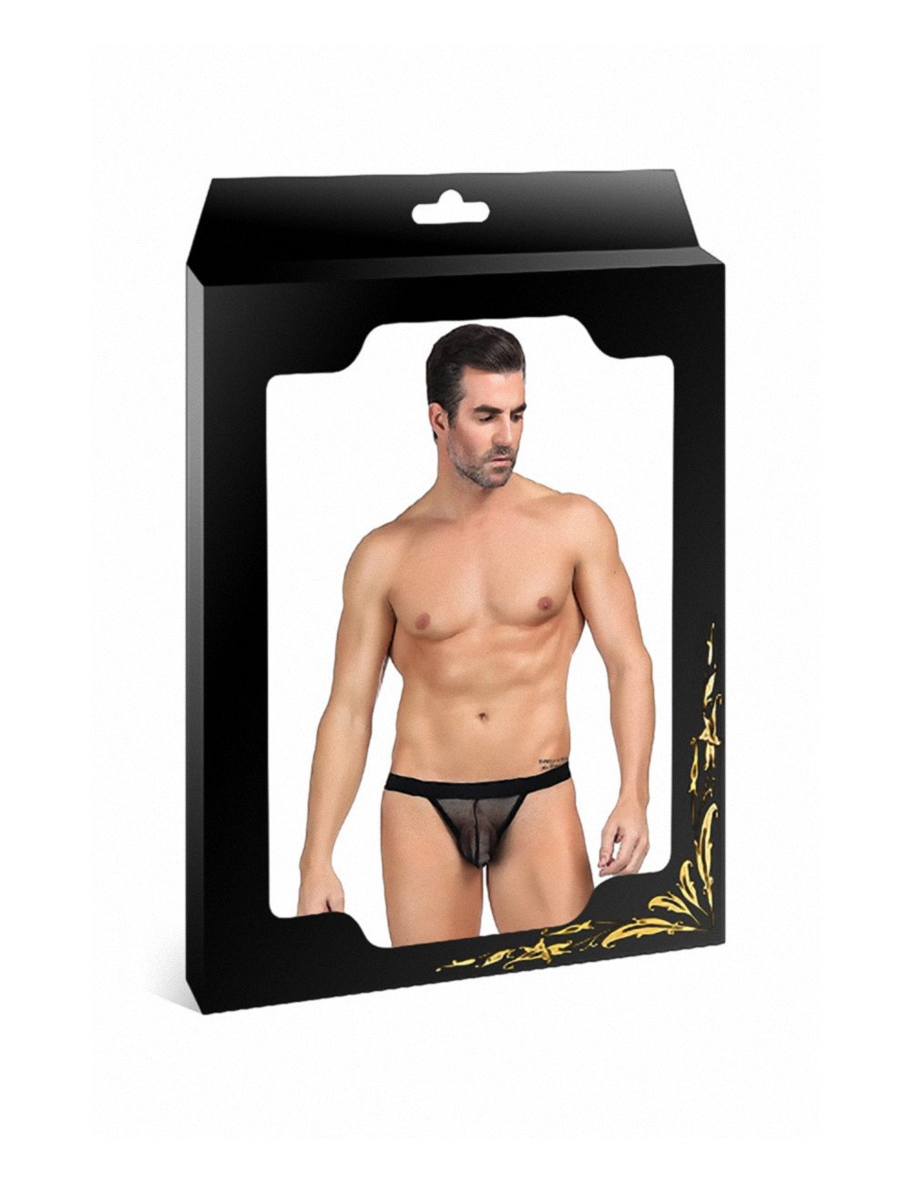 String homme noir résille