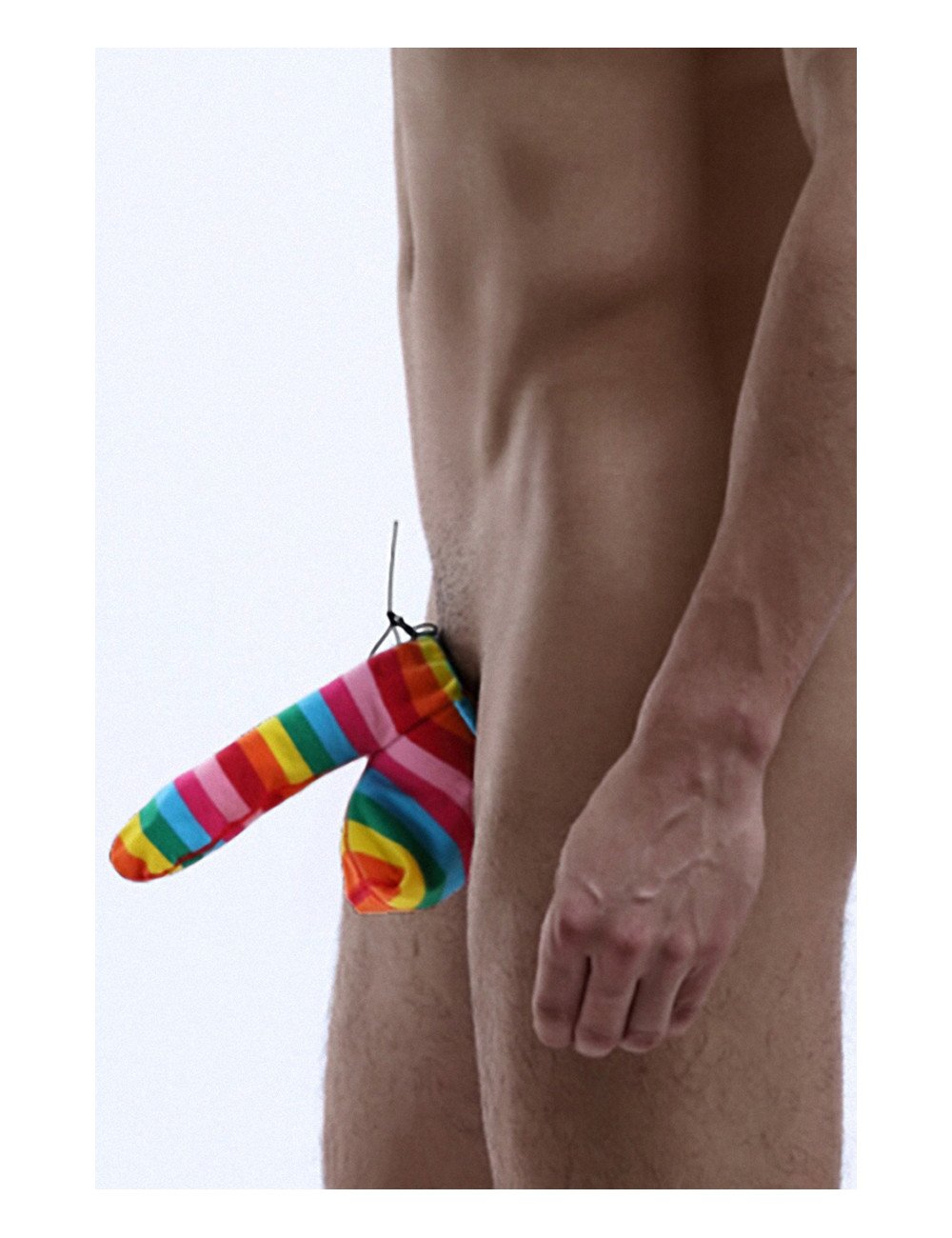 Cache-sexe multicolore