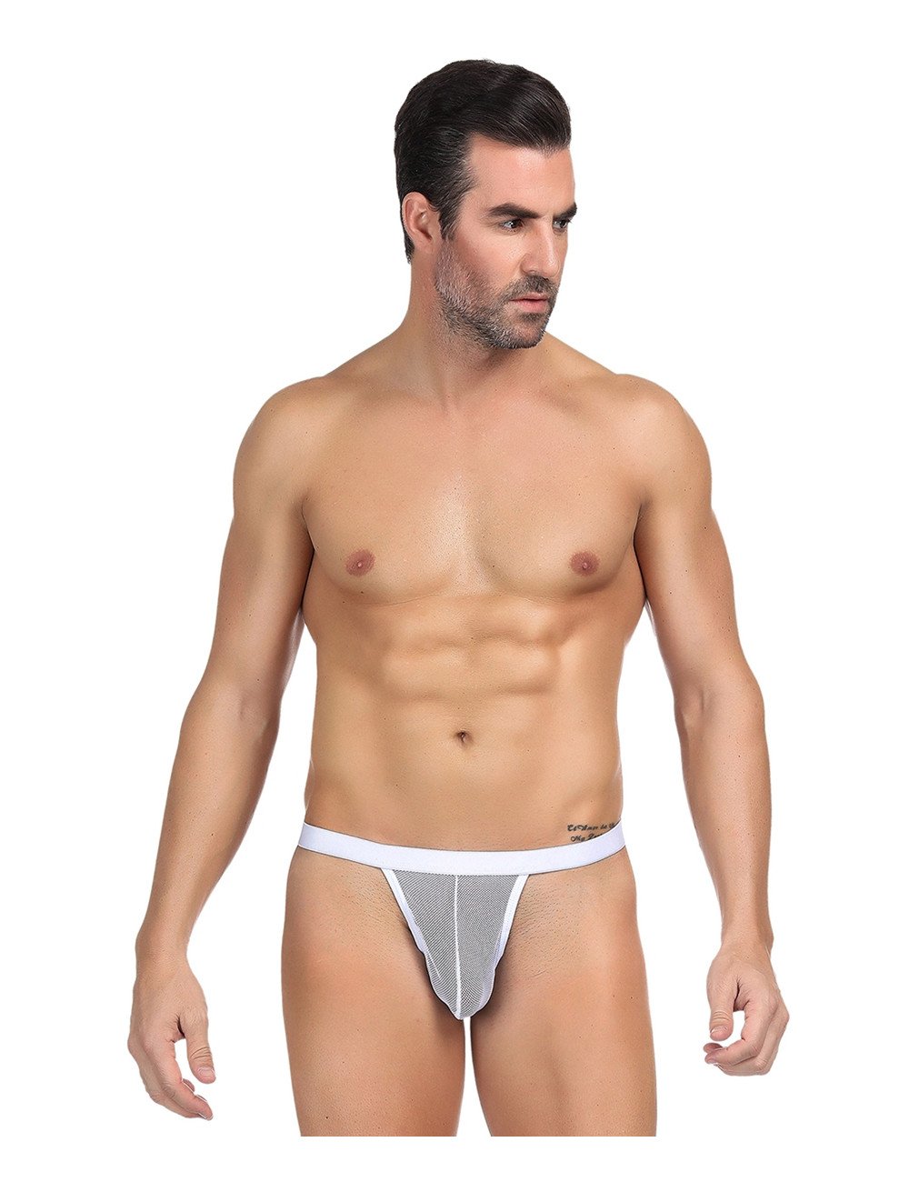 String homme blanc résille