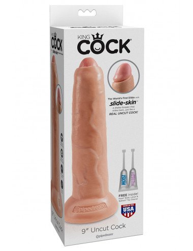 Gode 23,5 cm avec prépuce - King Cock