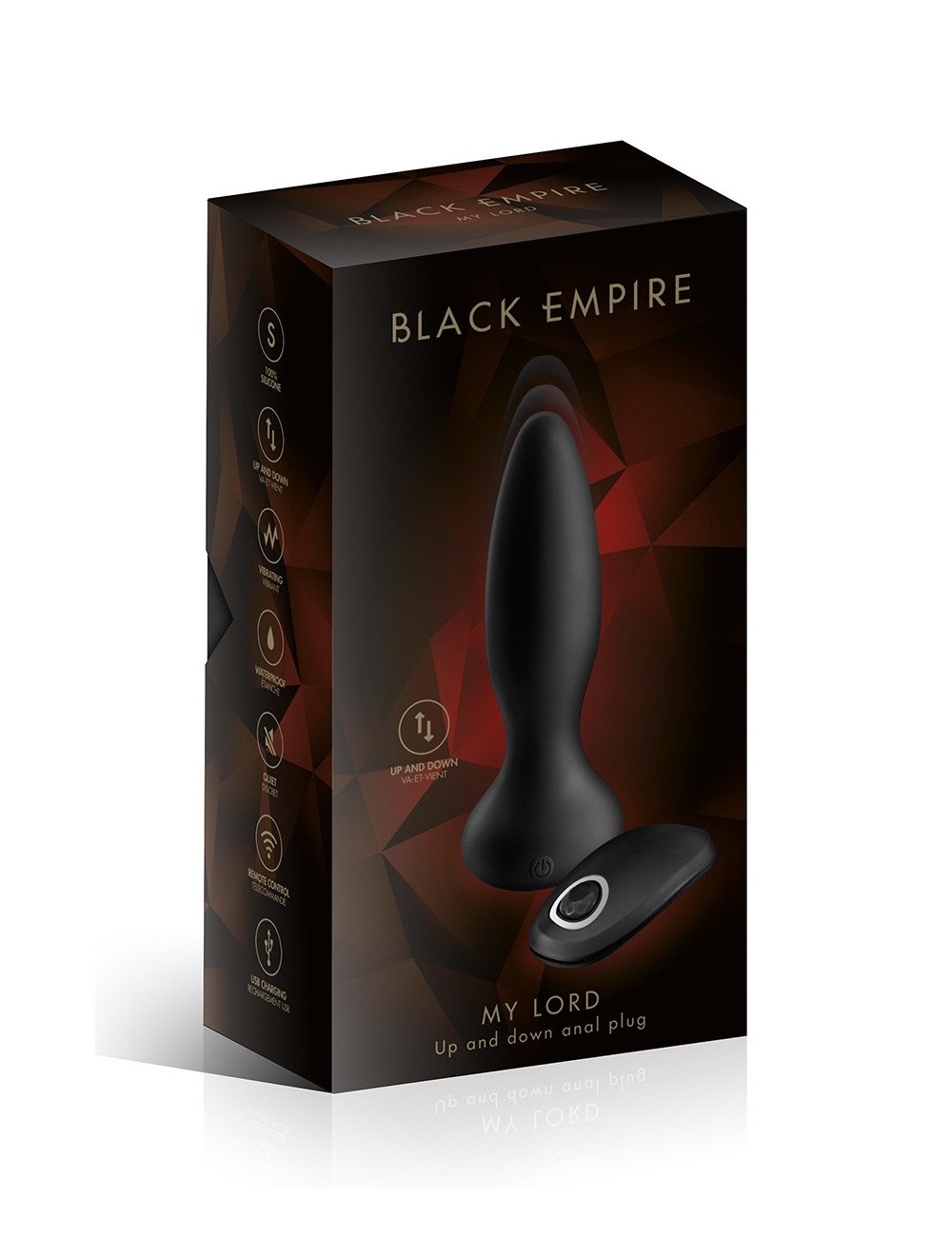 Plug anal va-et-vient télécommandé - Black Empire