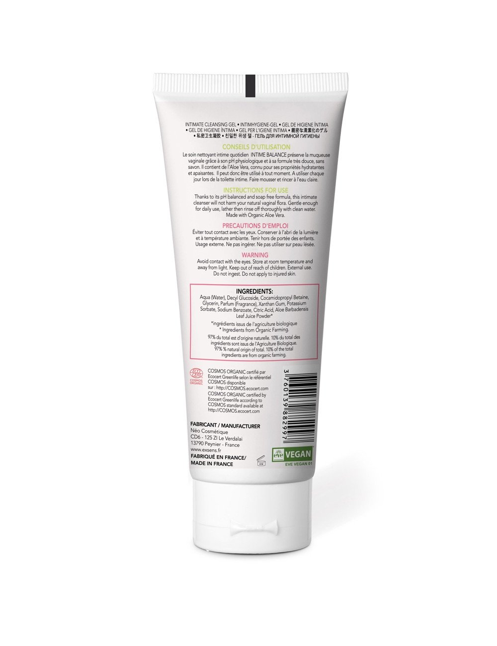 Gel nettoyant intime balance - Exsens