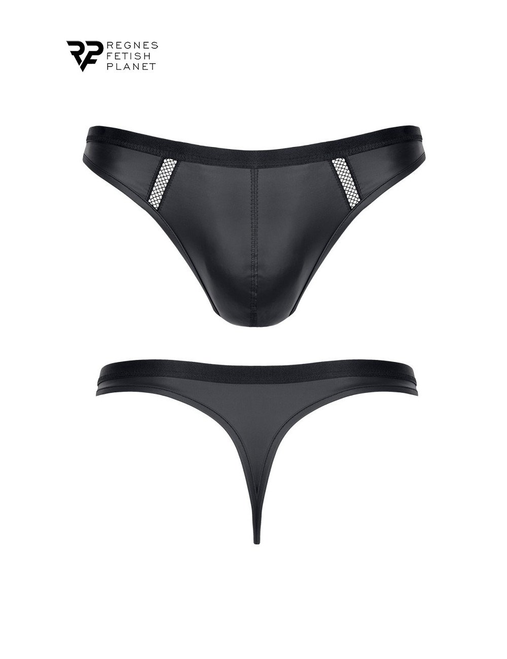 String wetlook noir - Regnes