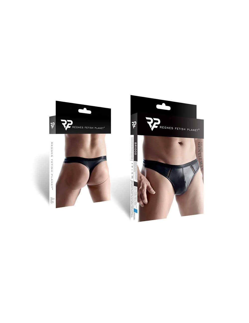 String wetlook noir - Regnes