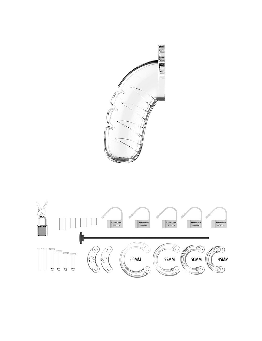 Cage de chasteté 10cm avec sonde urétrale - ManCage 16