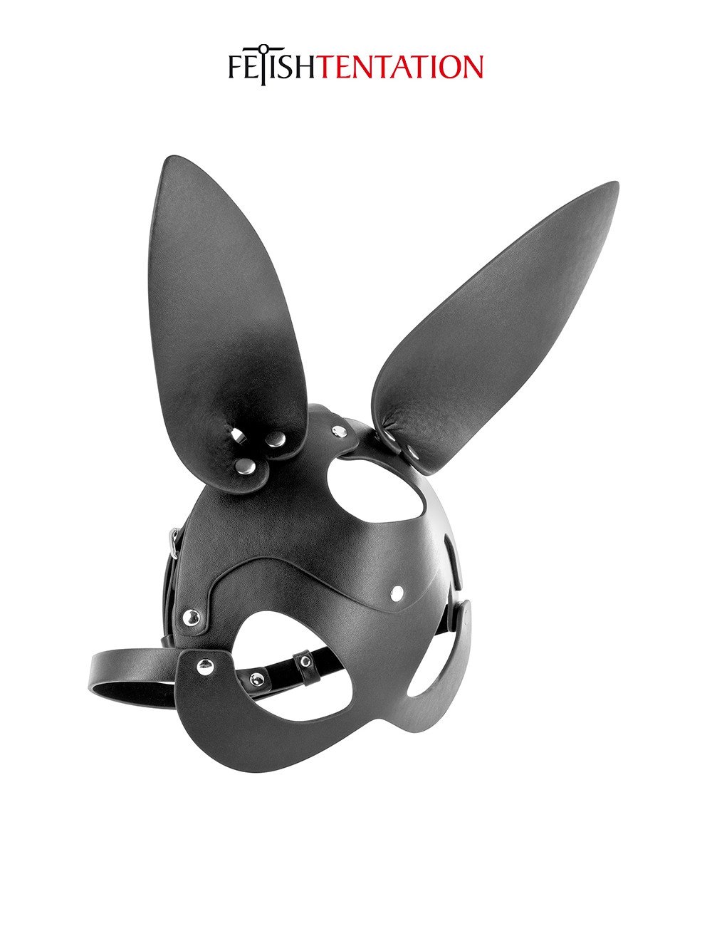 Masque bunny simili cuir réglable - Fetish Tentation