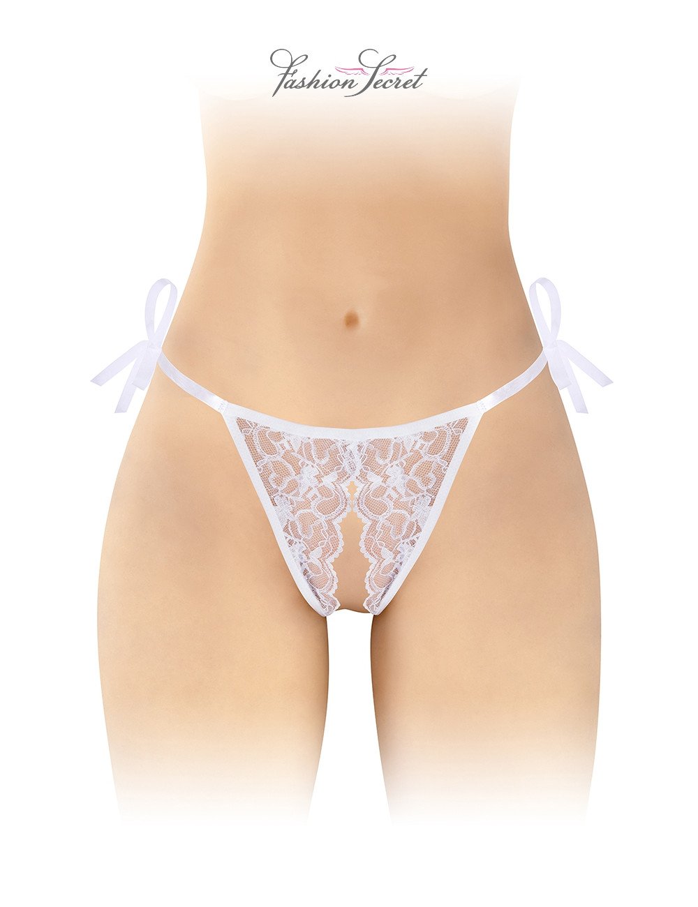 String blanc ouvert à nouer Stella - Fashion Secret