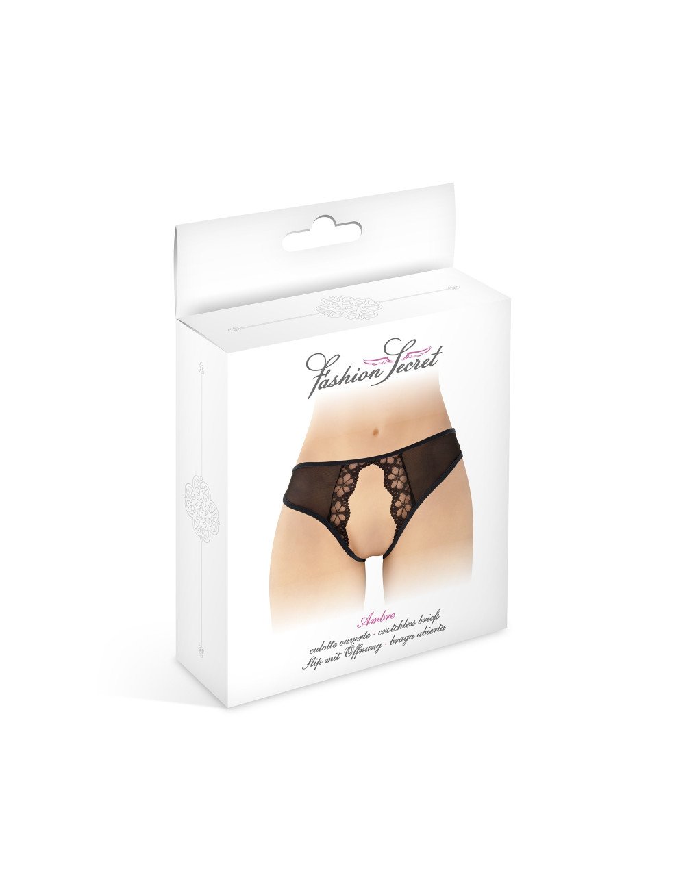 Culotte noire ouverte Ambre - Fashion Secret