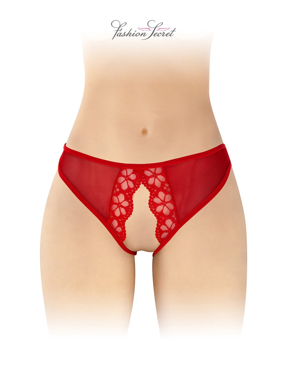 Culotte rouge ouverte Ambre - Fashion Secret