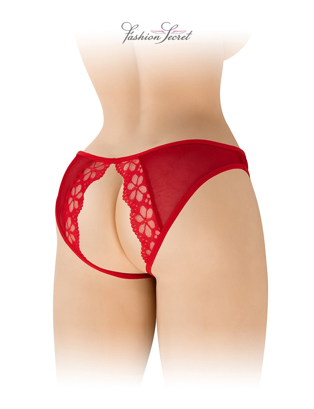 Culotte rouge ouverte Ambre - Fashion Secret