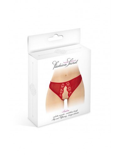 Culotte rouge ouverte Ambre - Fashion Secret