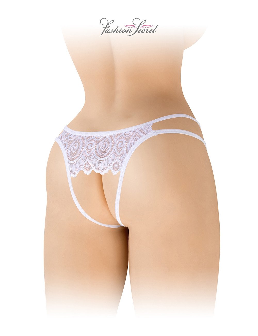Culotte blanche ouverte Annette - Fashion Secret